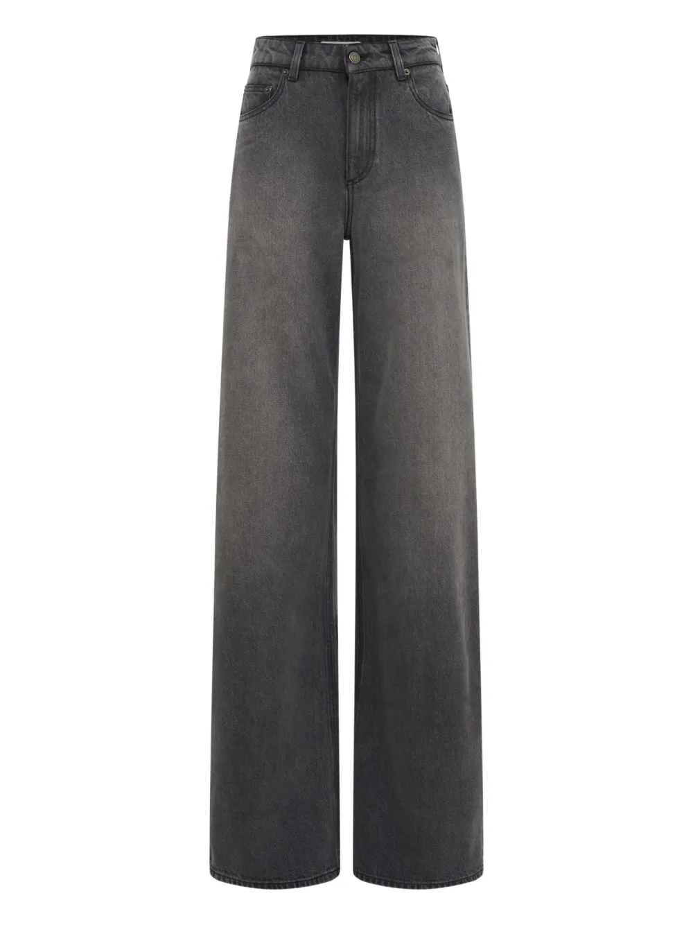 Marine Serre laser wash flared jeans - Grigio