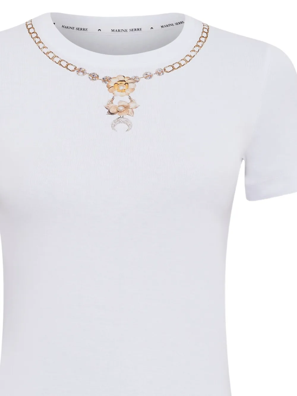 Marine Serre tromp l'oeil jewel-embellished T-shirt | T-Shirts & Jersey Shirts | Image 2