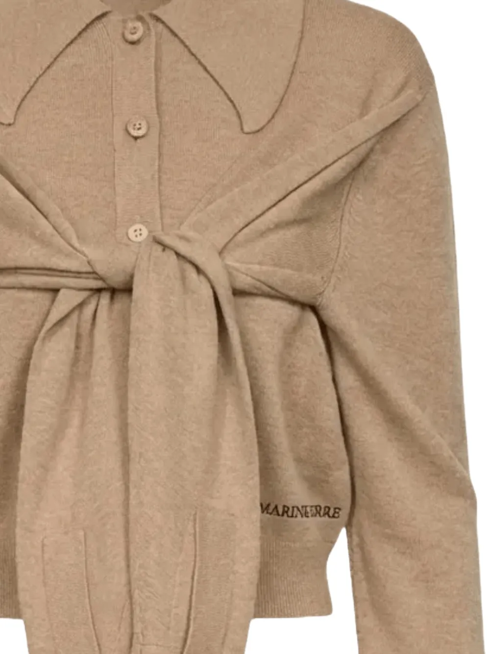 Marine Serre Gewikkeld hybride vest Beige
