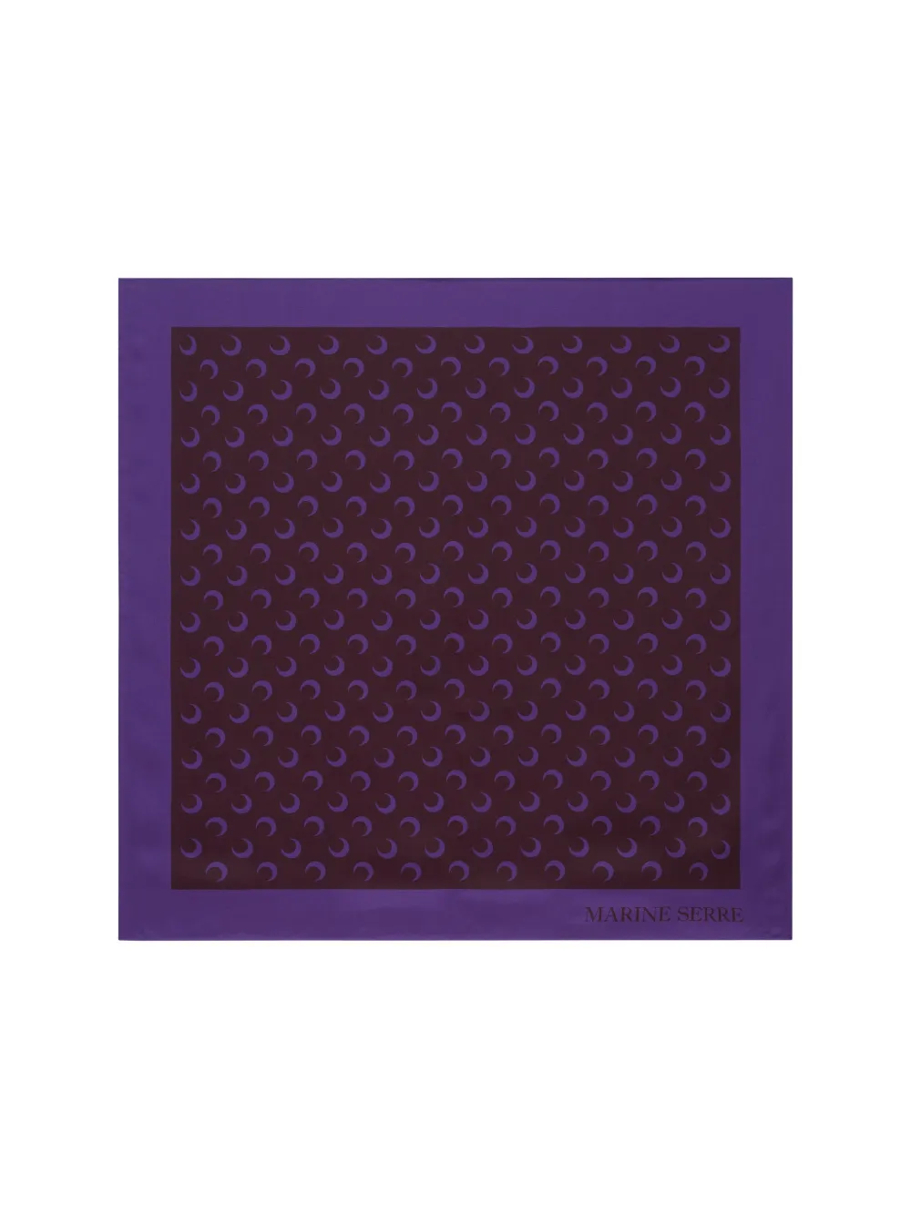 Marine Serre Moon-print Silk Scarf In Purple