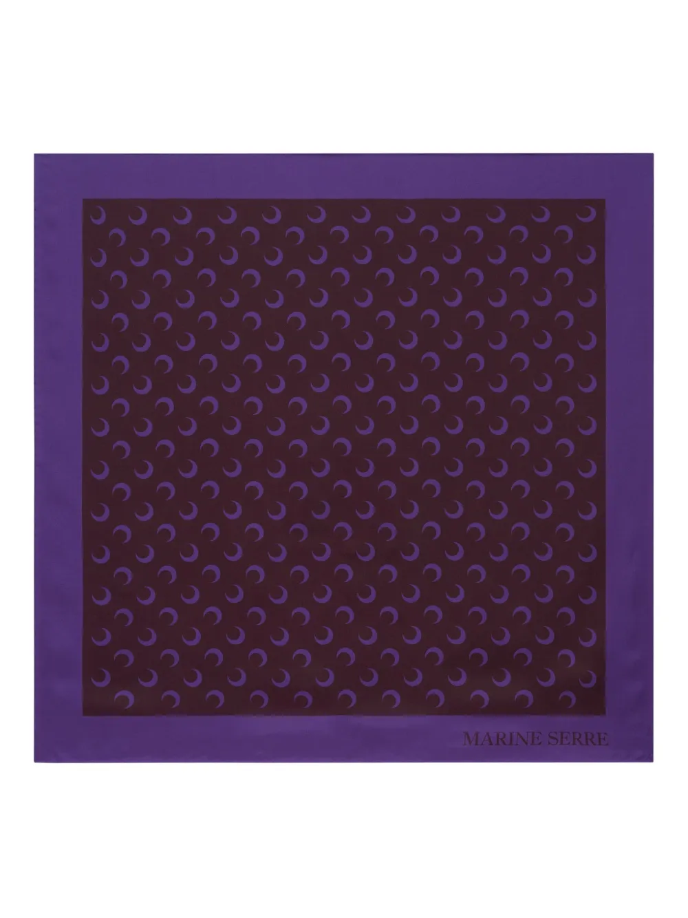 Marine Serre Moon-print Silk Scarf In Purple