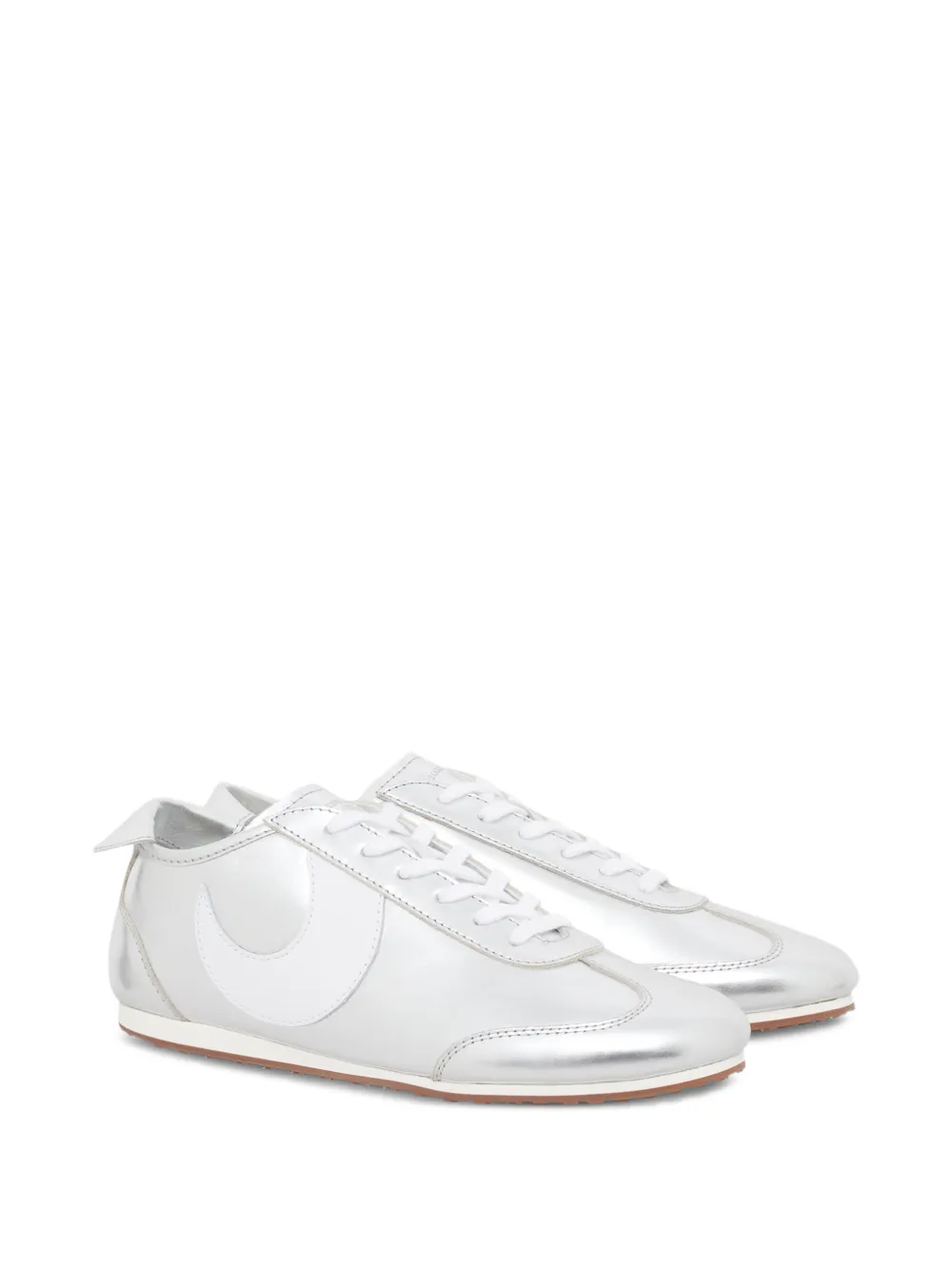 Marine Serre Ms Astra metallic-effect leather sneakers | Low-Tops | Image 2