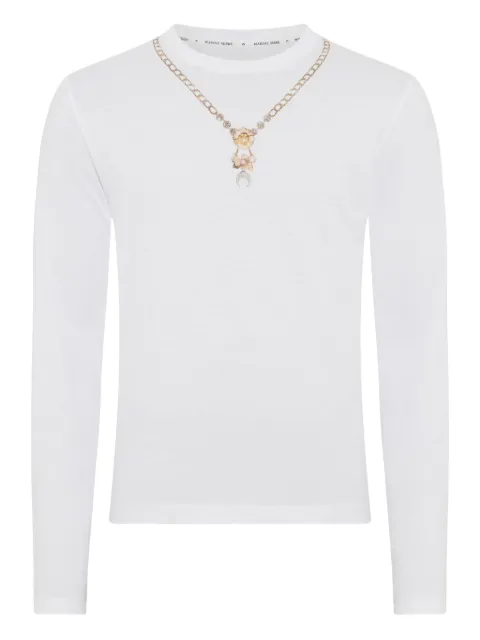 Marine Serre necklace-print long-sleeve T-shirt