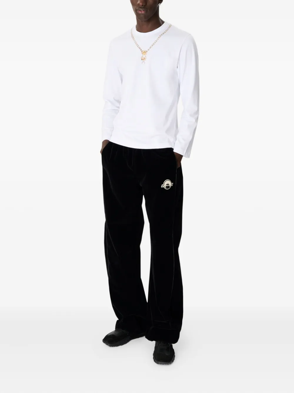 Marine Serre T-shirt met lange mouwen - Wit