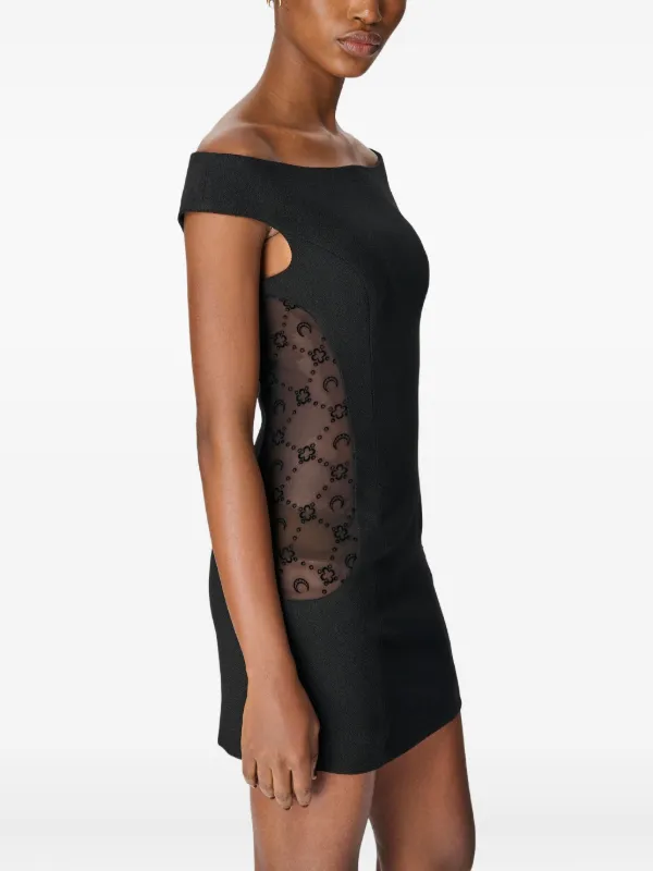 boat neck mini dress black Boat Neck Mini Dress Black main image 1