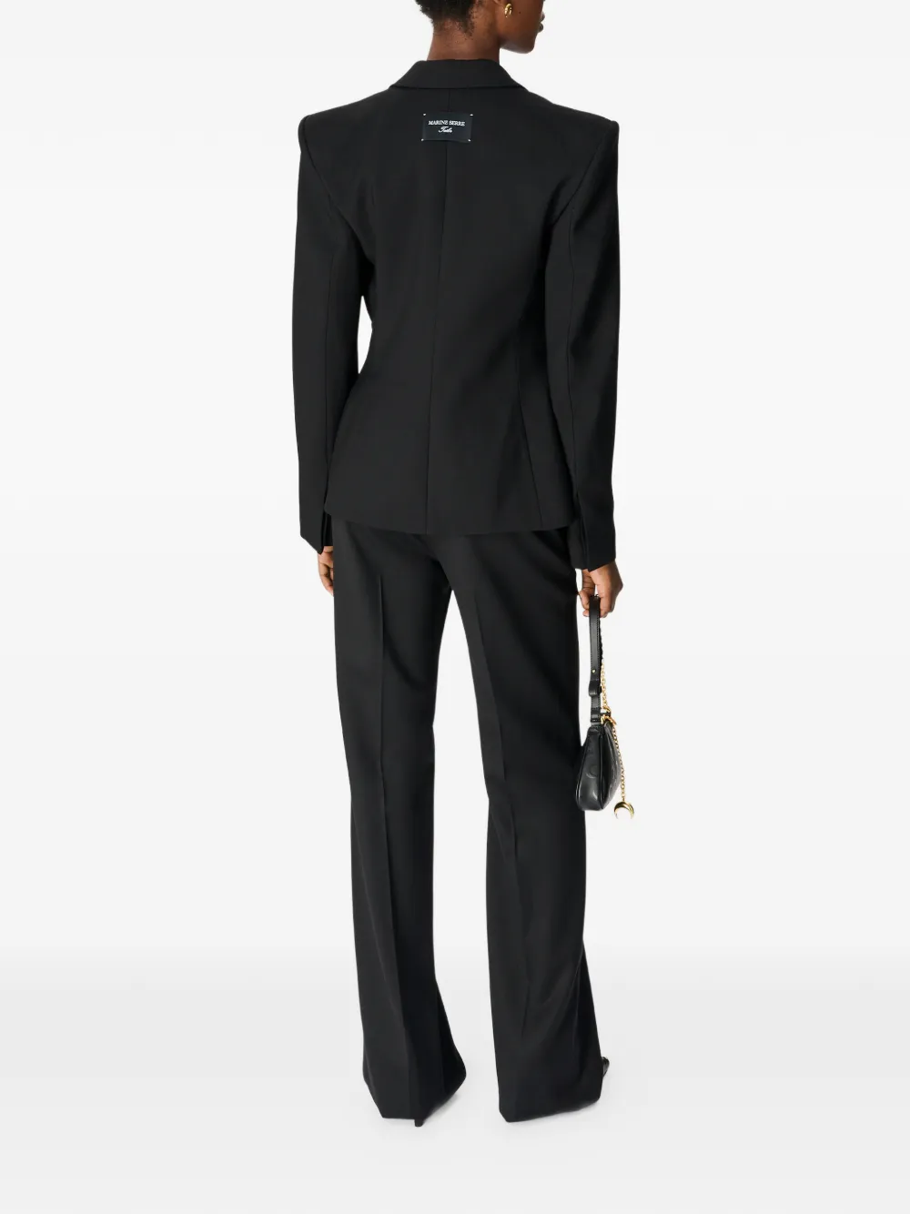 Marine Serre Wool Blazer In Black
