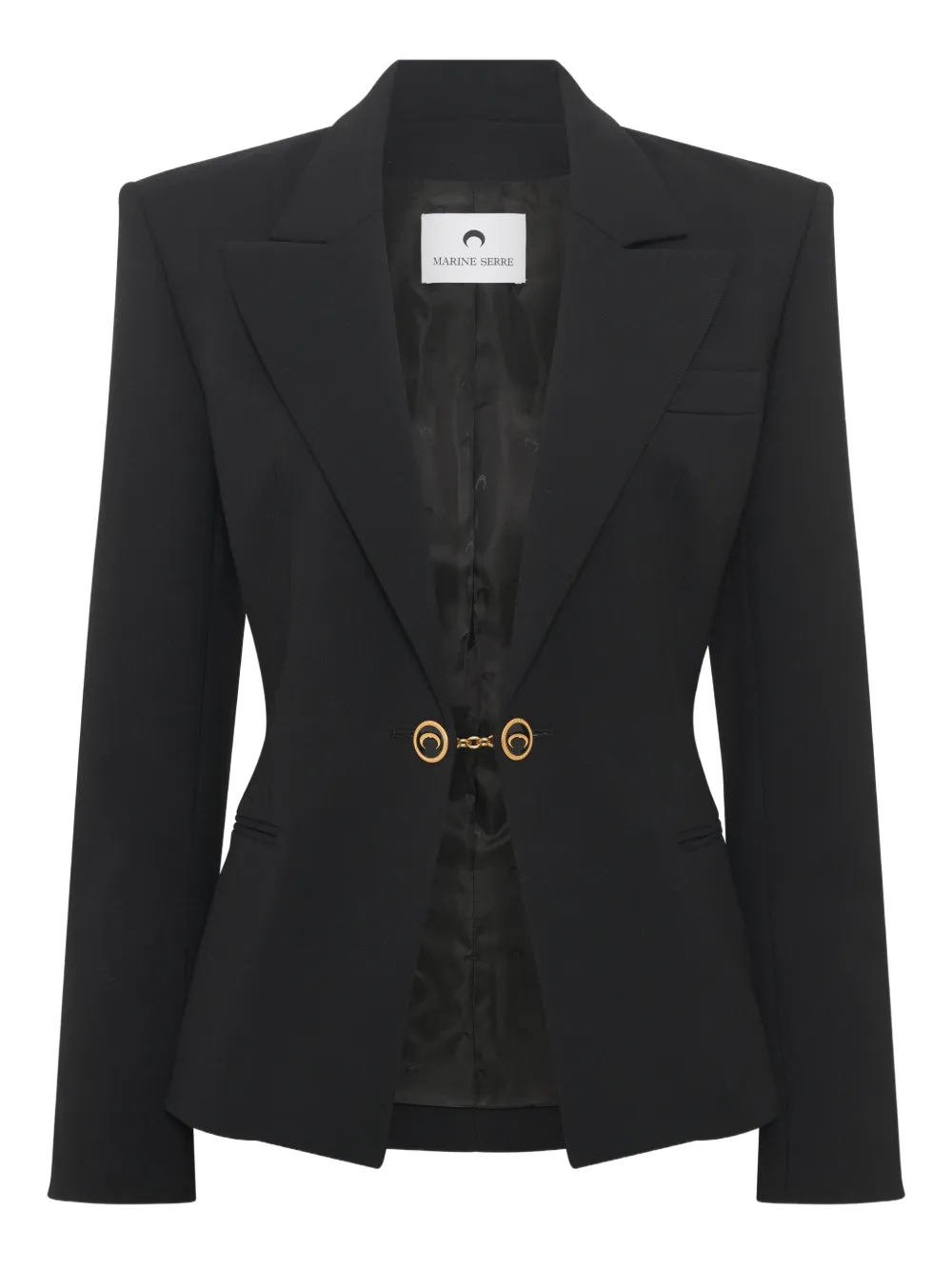 Marine Serre Wool Blazer In Black