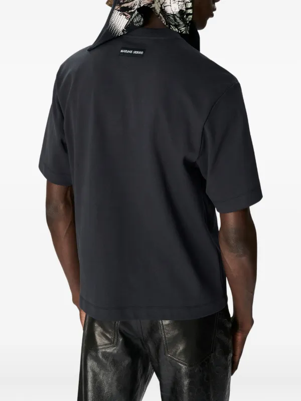 Marine Serre Logo T-shirt | Black | FARFETCH