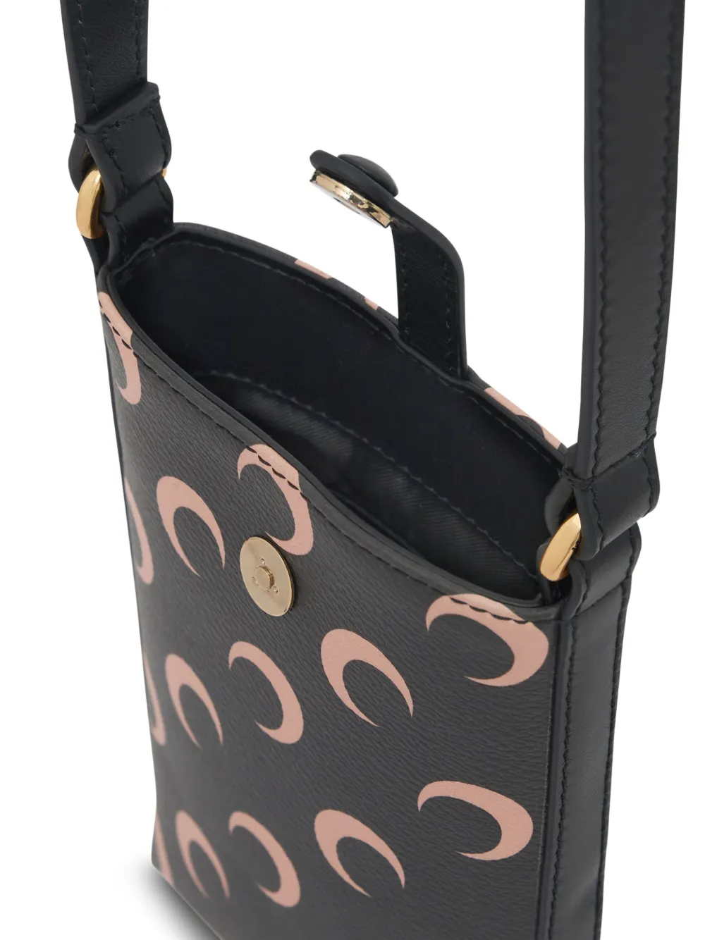 Marine Serre Moon canvas telefoonhoesje Zwart