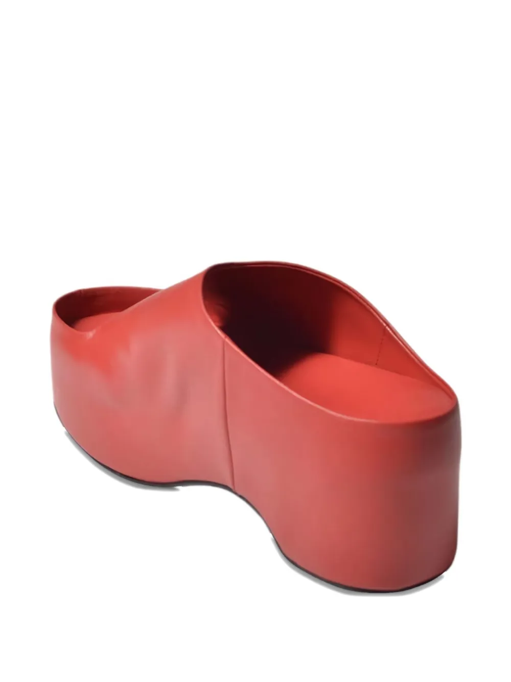 Marni 50mm leather heeled mules Red