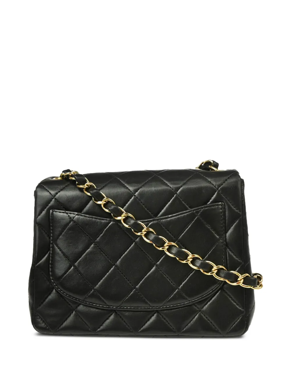 CHANEL ⭐︎ブラックショルダーバッグ CHANEL Pre-Owned 1985-1990 クラシック スクエア フラップ