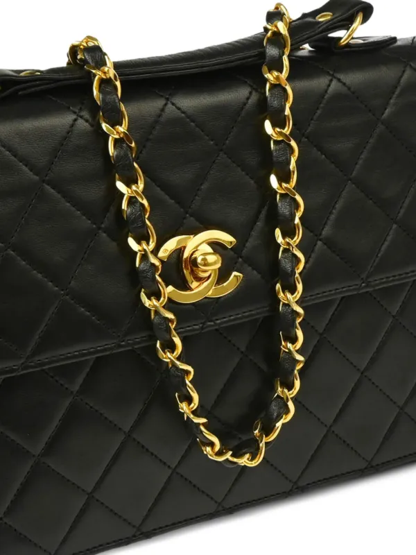 CHANEL Pre-Owned 1985-1990 2way Handtas | Zwart | FARFETCH NL