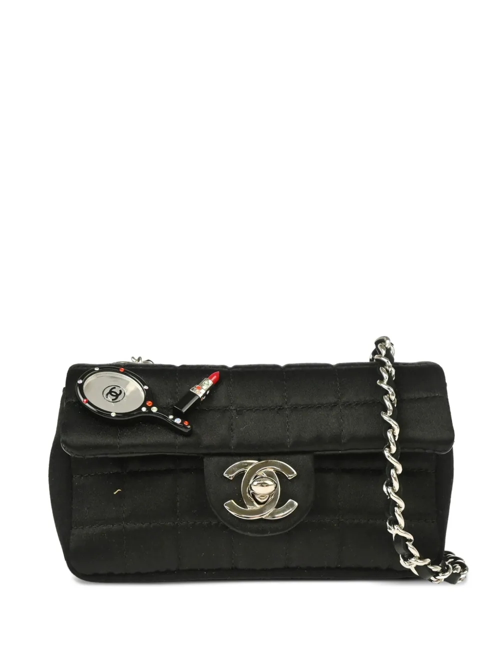 CHANEL Pre-Owned 2005 チョコバー リップスティック ショルダーバッグ - ブラック CHANEL Pre-Owned 2005 チョコバー リップスティック ショルダーバッグ - ブラック