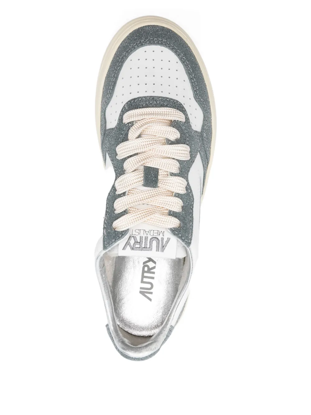 Autry Medalist leather suede sneakers White