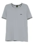 BOSS tipped-collar cotton t-shirt - Grey