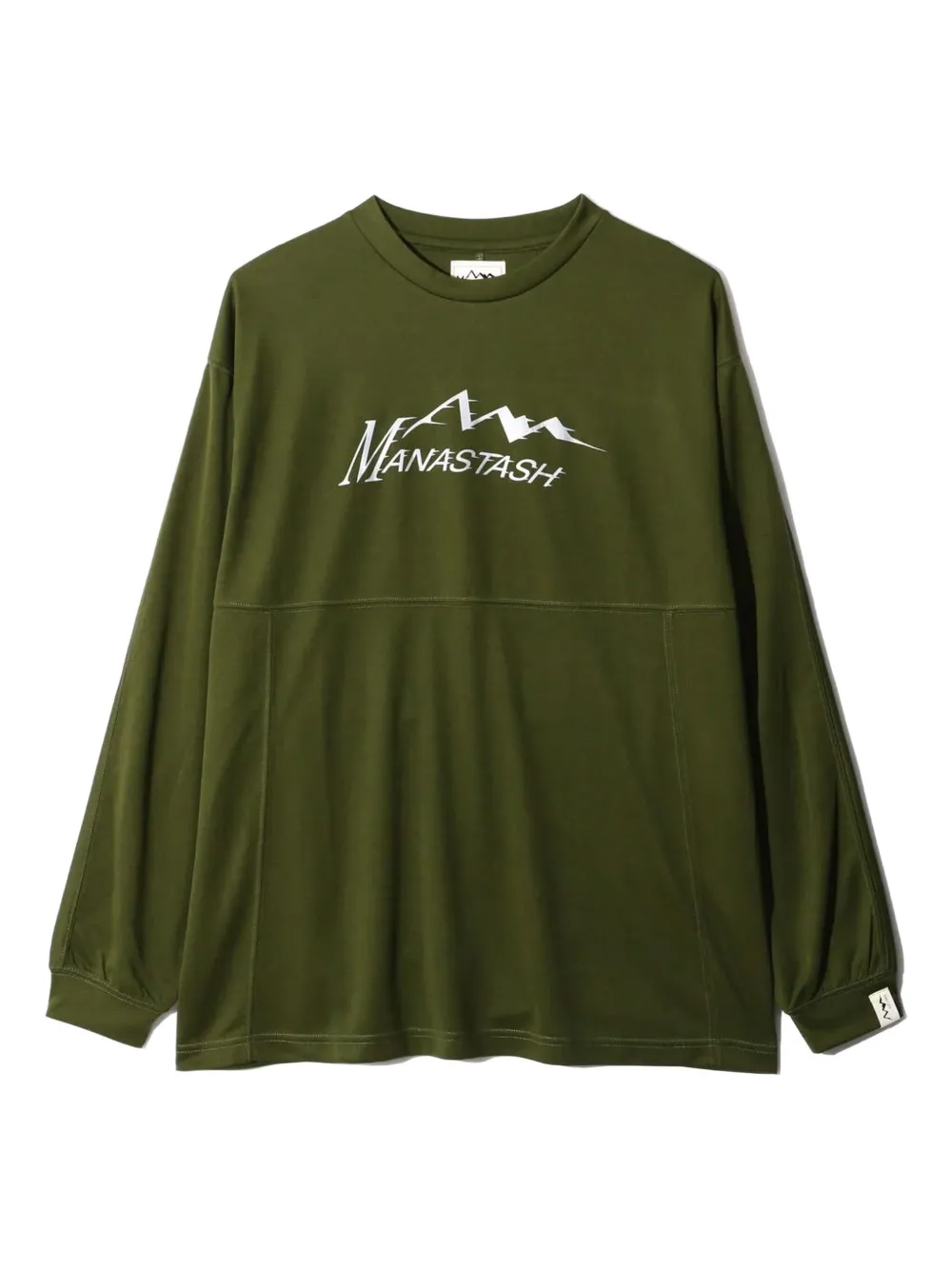 MANASTASH logo长袖T恤 | 绿色 | Image 1