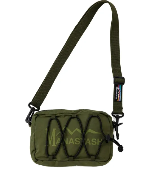 MANASTASH logo印花单肩包