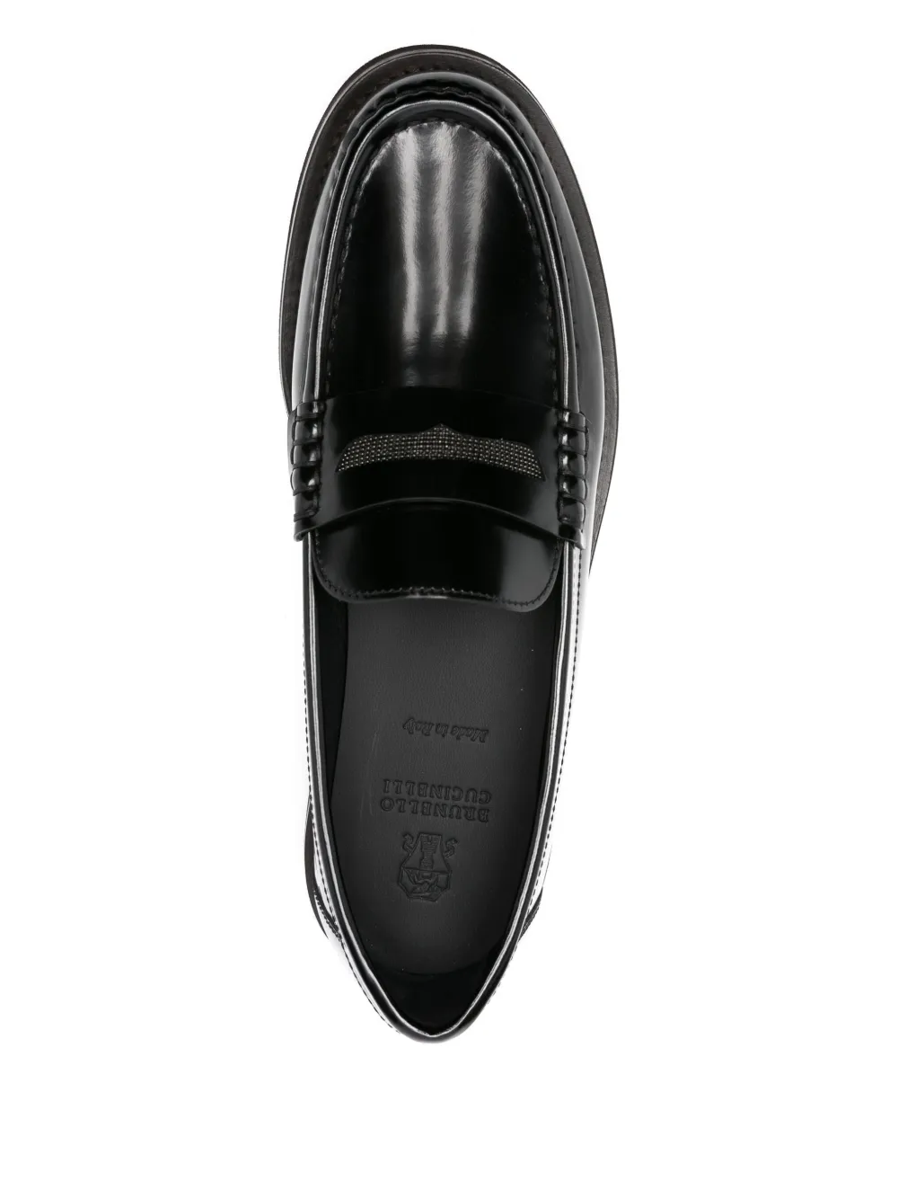Brunello Cucinelli Monili loafers met kettingdetail Zwart