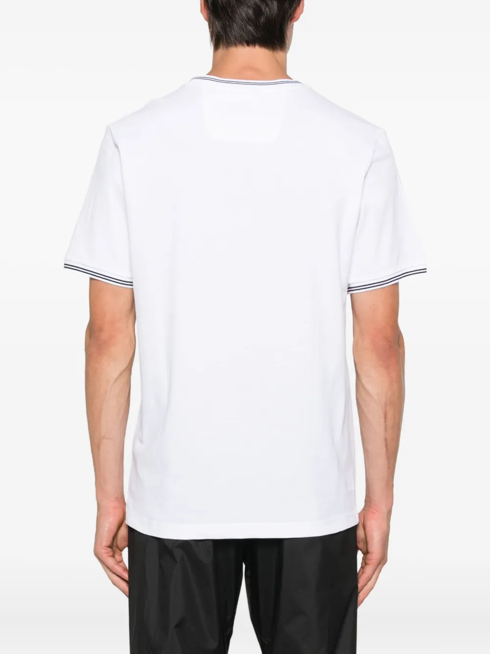 BOSS T-shirt met ronde hals en afwerking Wit
