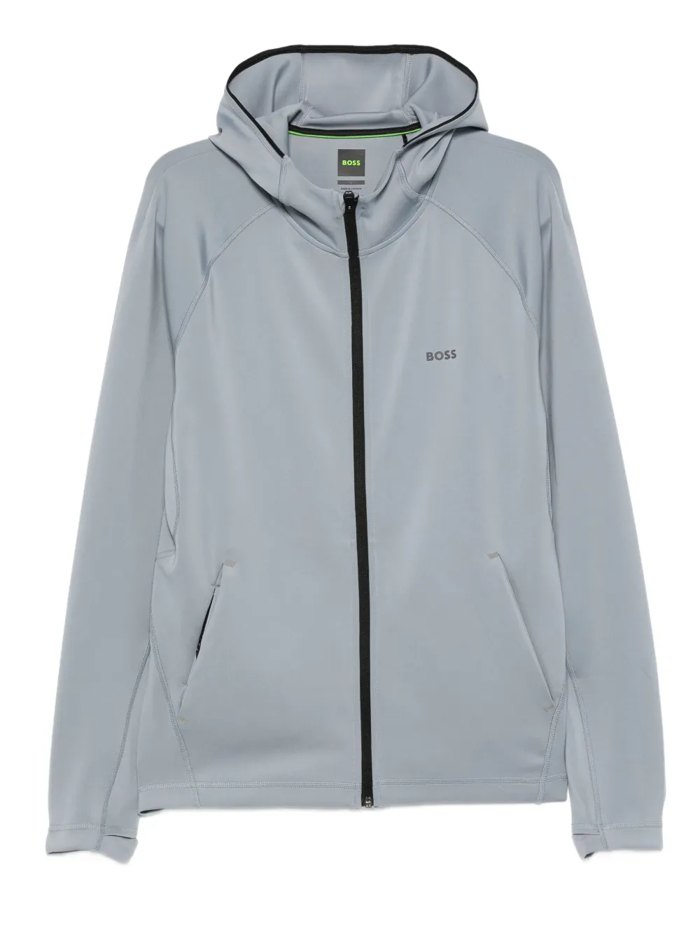 BOSS Hoodie met rits Blauw