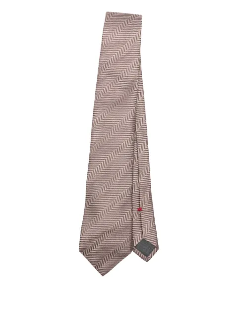 Brunello Cucinelli herringbone silk tie