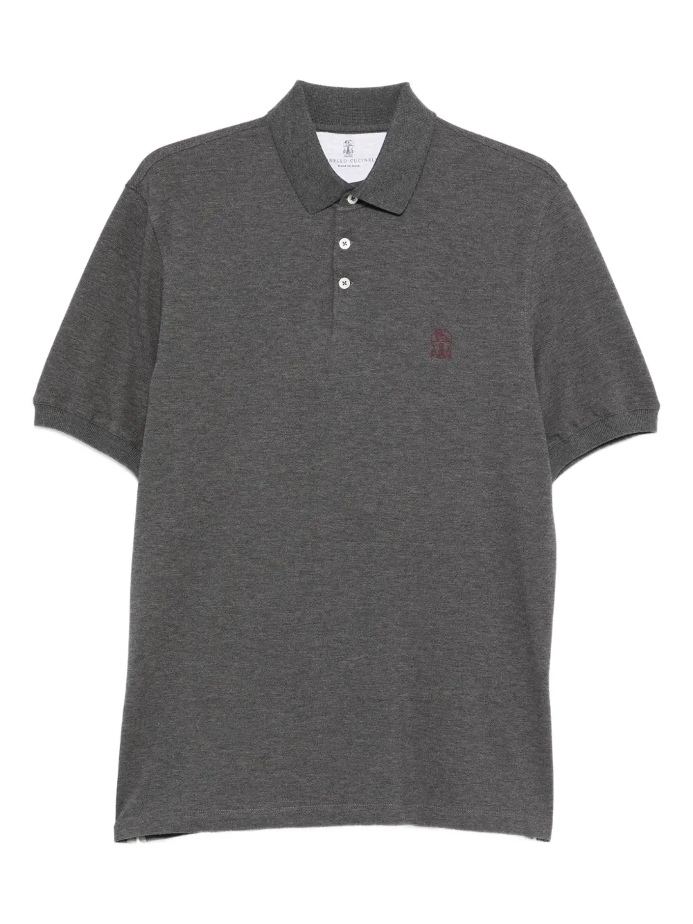 Brunello Cucinelli Poloshirt met korte mouwen Grijs