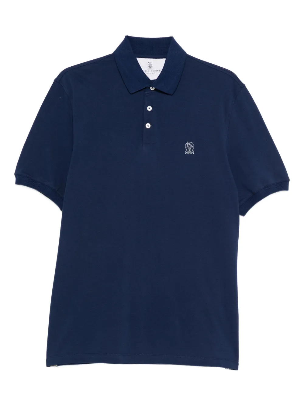 Brunello Cucinelli Poloshirt met geborduurd logo Blauw