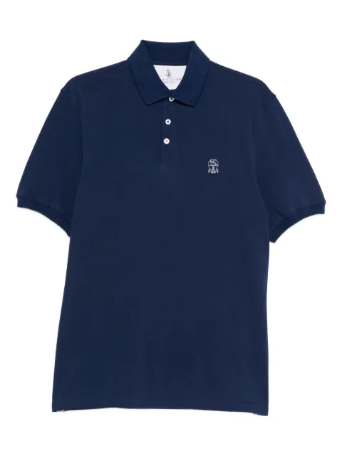 Brunello Cucinelli embroidered cotton polo shirt
