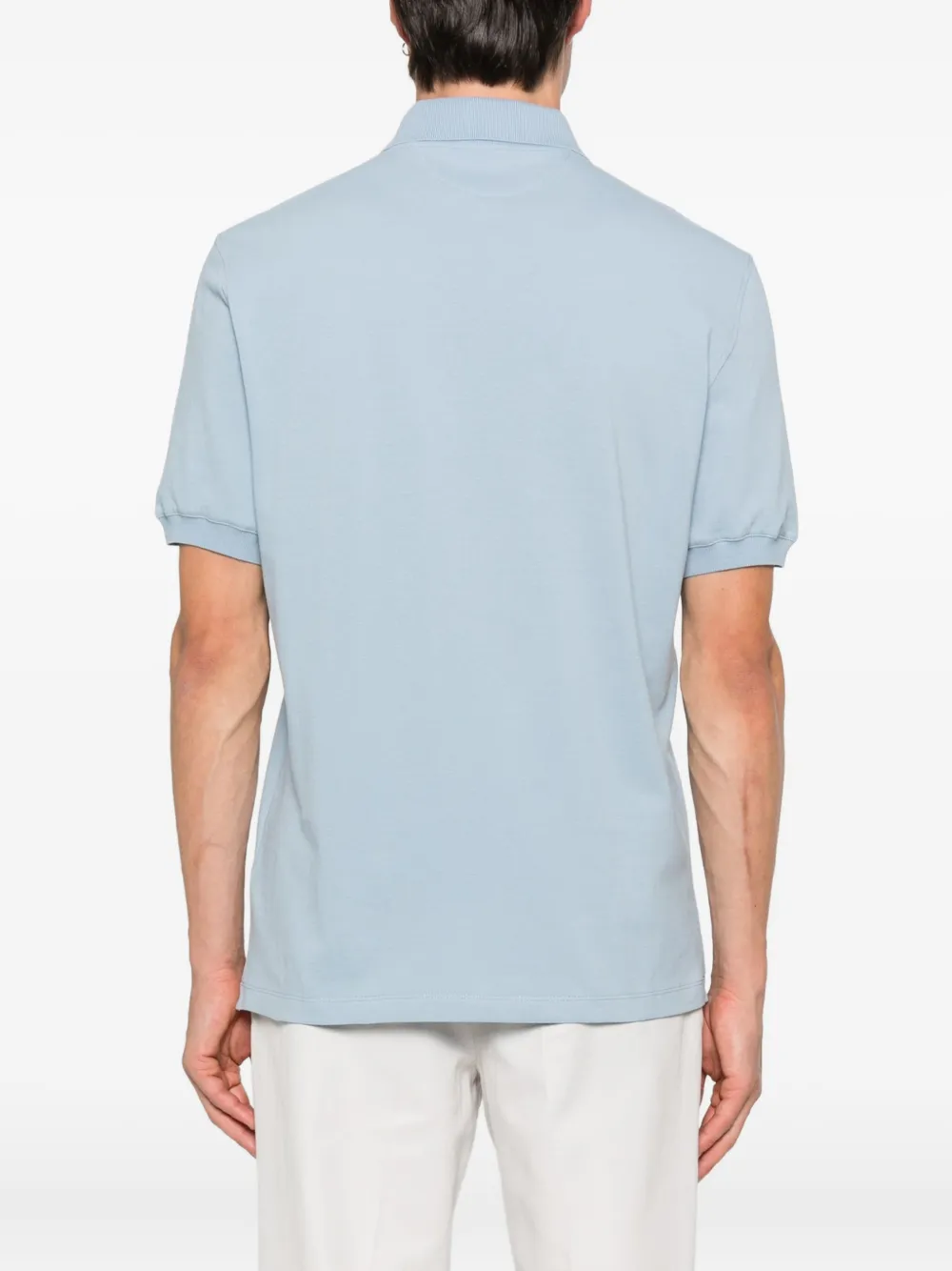 Brunello Cucinelli Poloshirt met geborduurd logo Blauw
