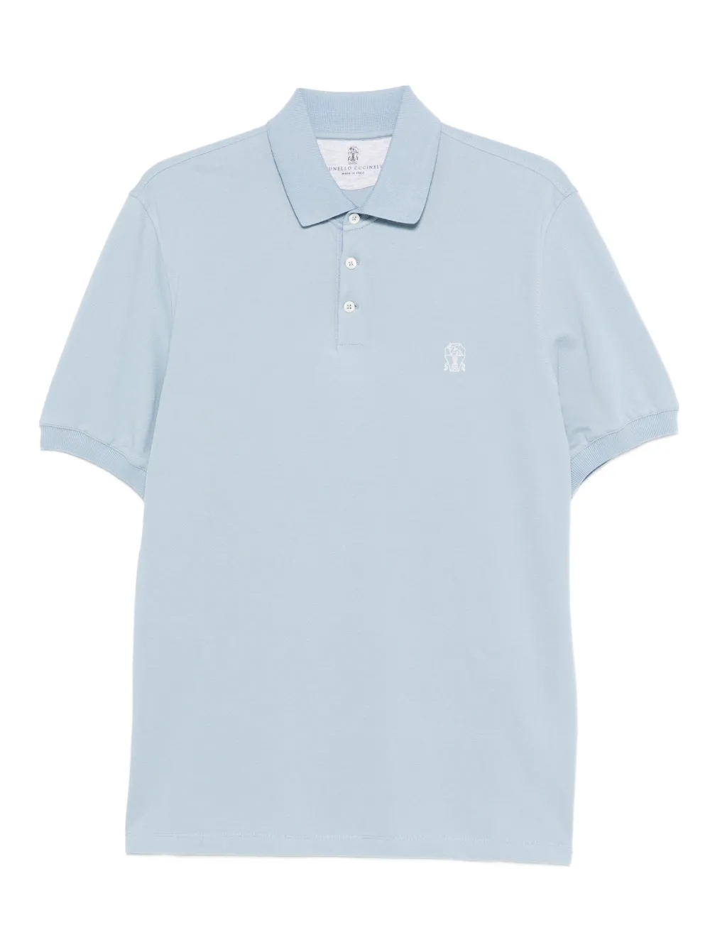 Brunello Cucinelli Poloshirt met geborduurd logo Blauw