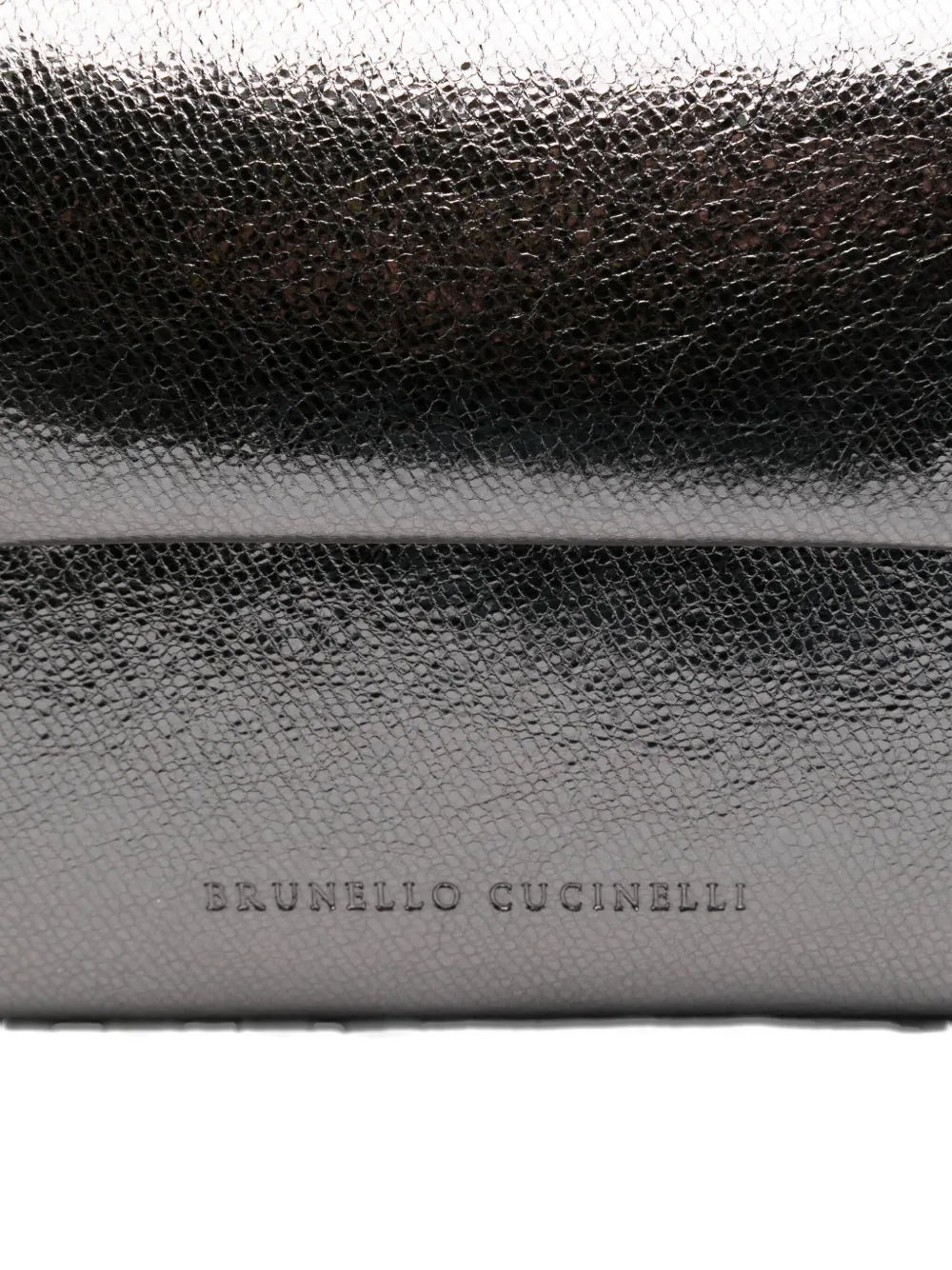 Brunello Cucinelli Clutch met metallic omslag Zwart