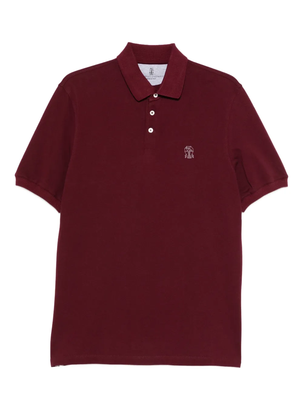 Brunello Cucinelli Poloshirt met geborduurd logo Rood