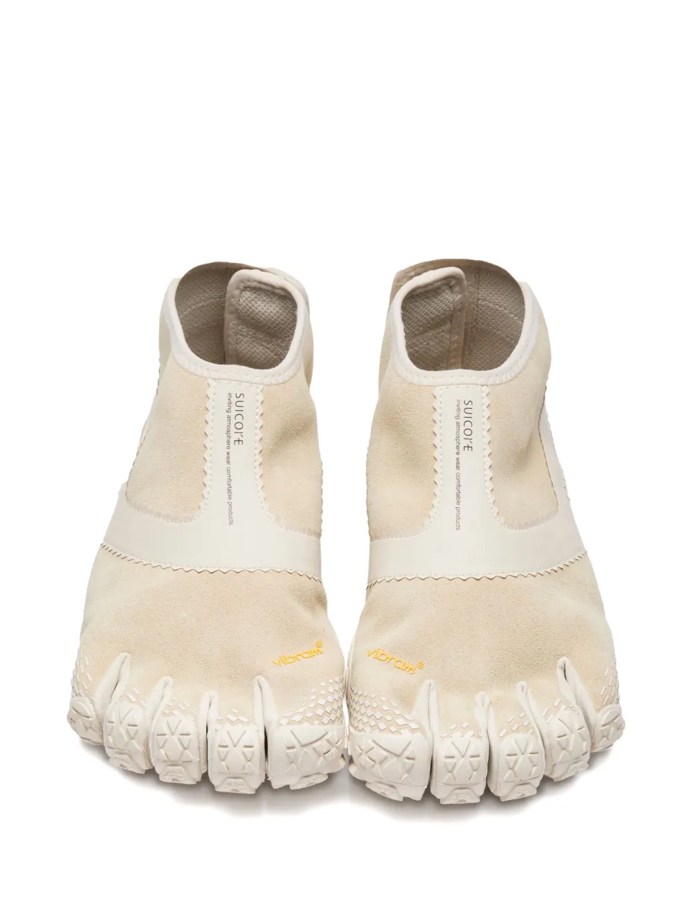 SUICOKE VFF suede five-toe trainers Neutrals