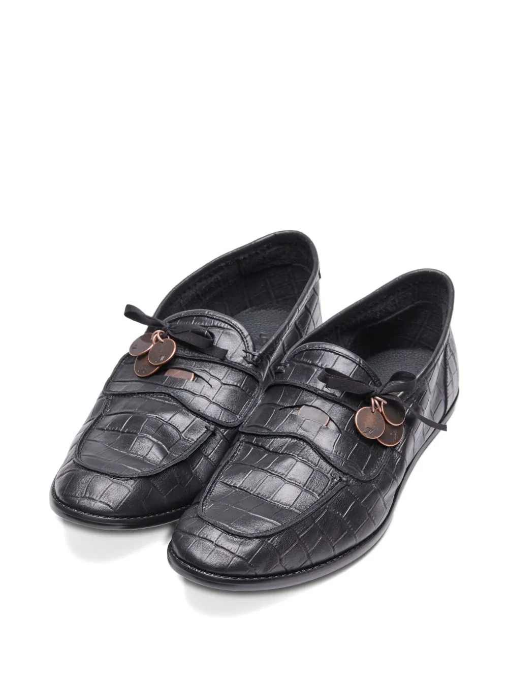Suicoke Loafers verfraaid met munt Zwart
