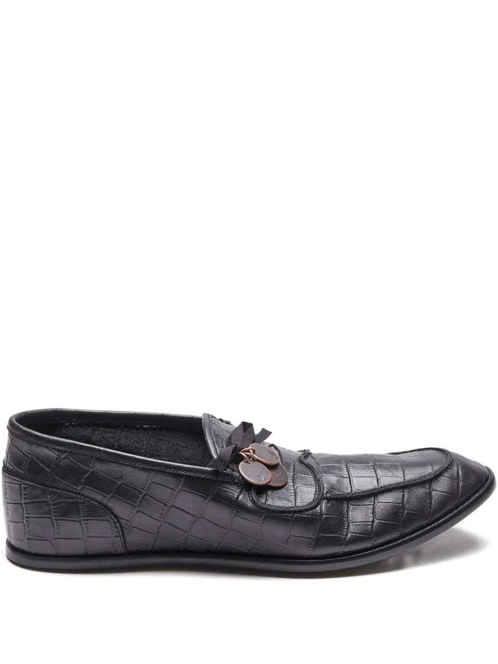 Suicoke coin-embellished loafers Black