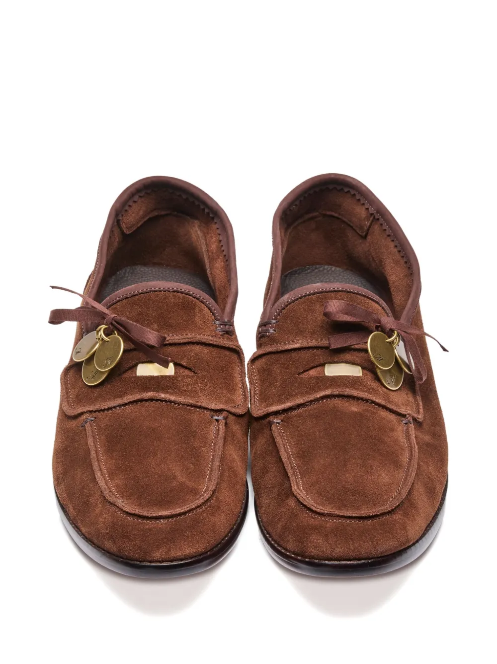 Suicoke Loafers verfraaid met munt Bruin