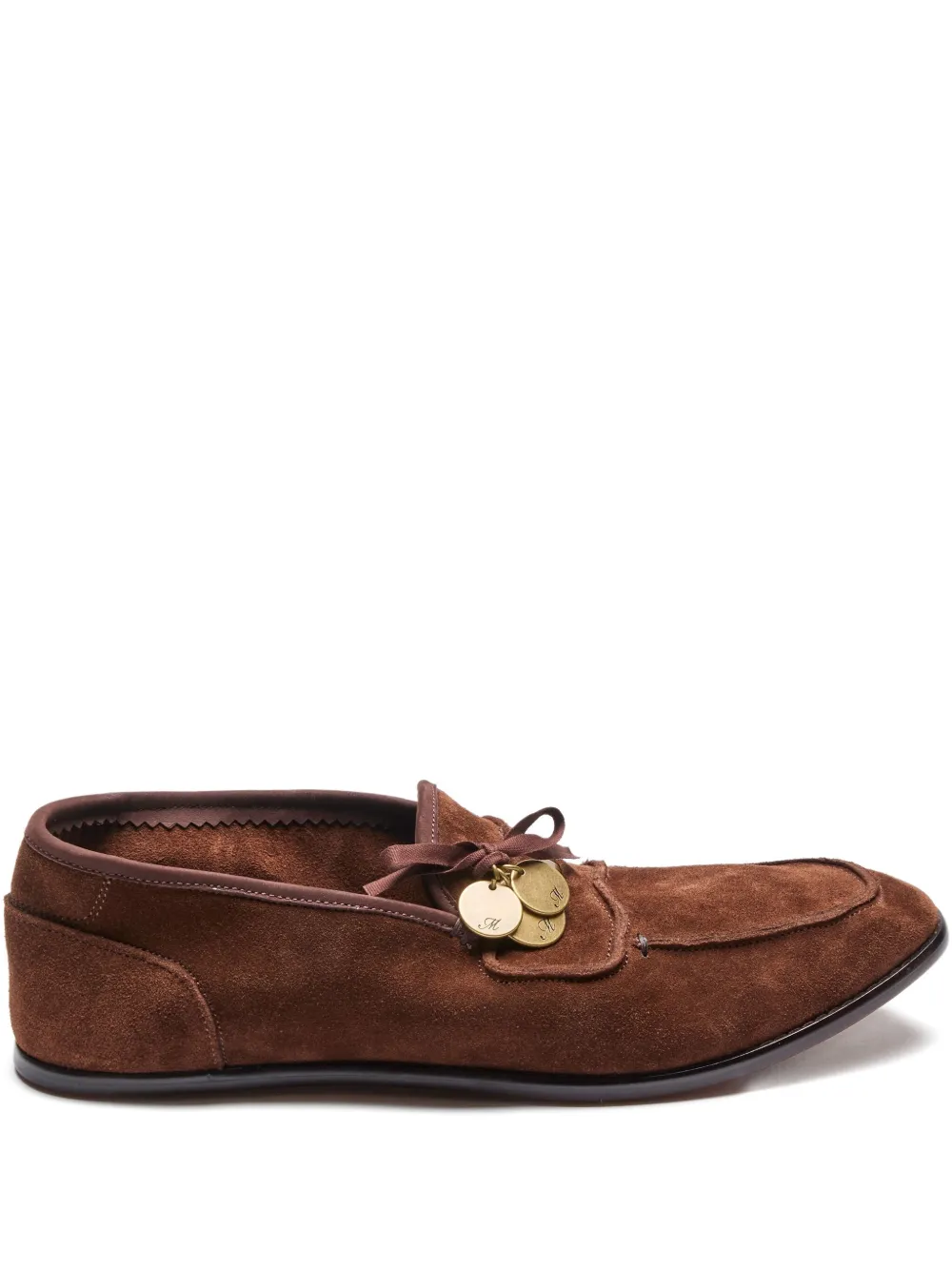 Suicoke coin-embellished loafers Brown