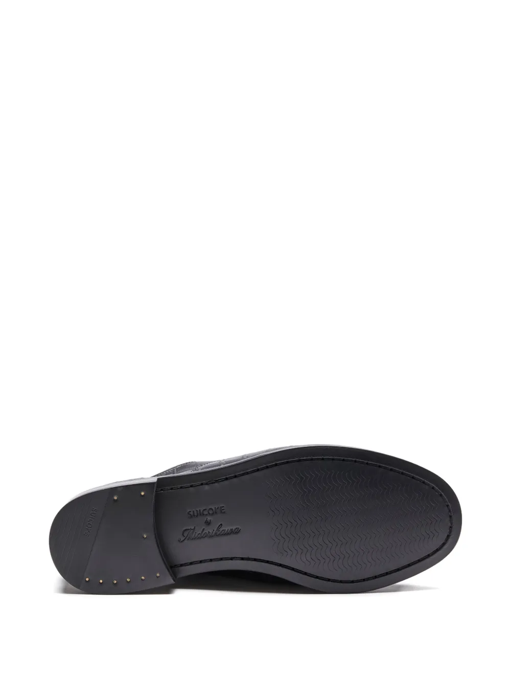 Suicoke crocodile-embossed tassel trainers Black
