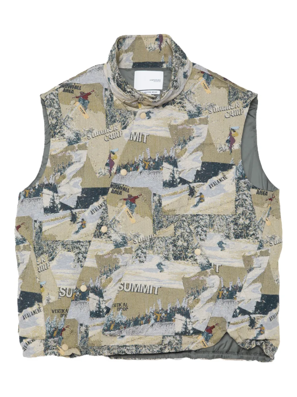 Yoshiokubo photograph-print gilet | Green | Image 1