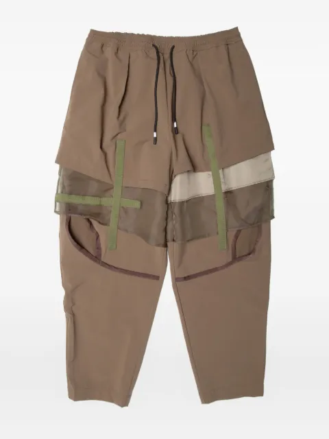 Yoshiokubo layered-panel trousers