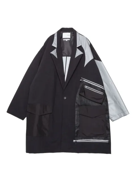 Yoshiokubo panelled-pocket coat
