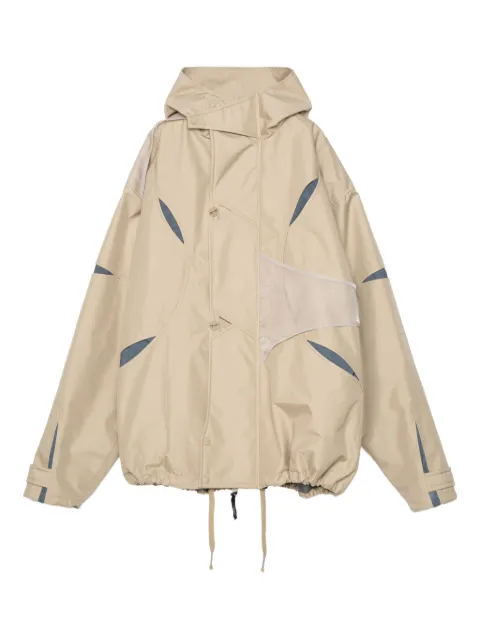 Yoshiokubo hooded panelled jacket
