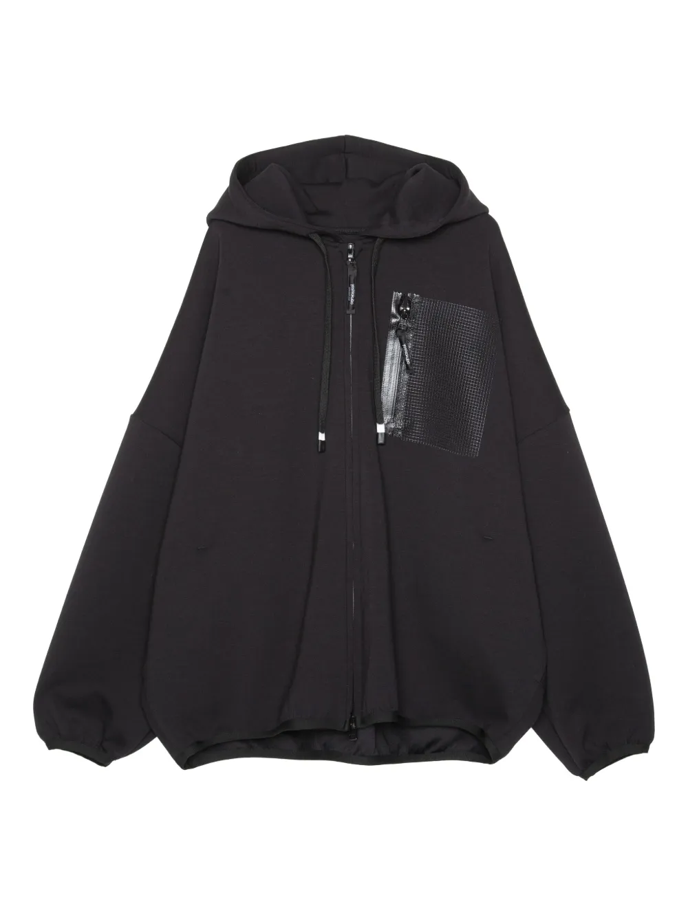 Yoshiokubo hooded zip-front pocket sweatshirt | Black | Image 1