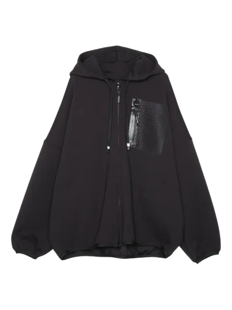 Yoshiokubo hooded zip-front pocket sweatshirt