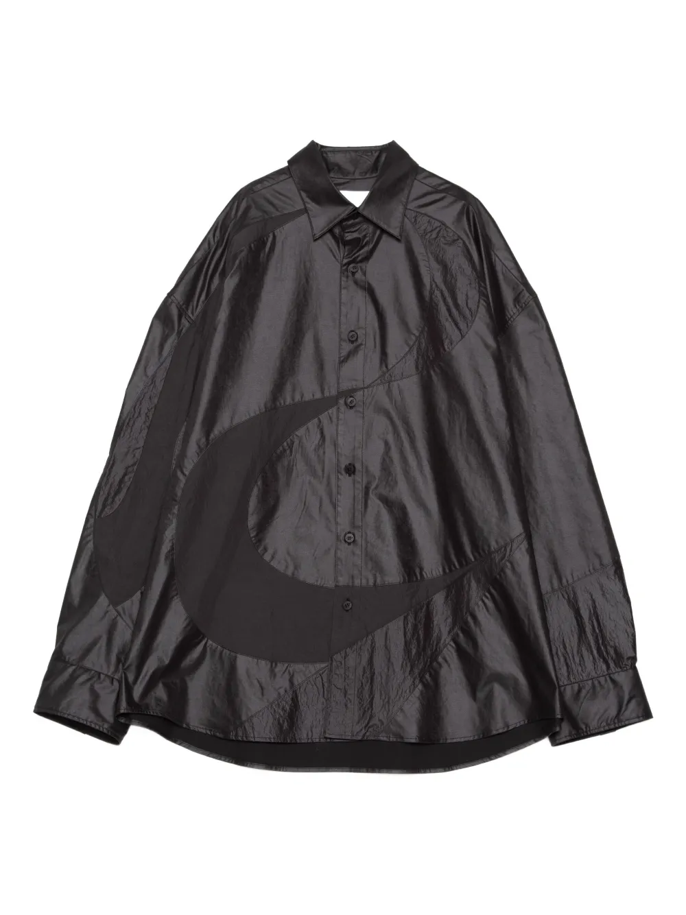 Yoshiokubo abstract-print shirt | Black | Image 1