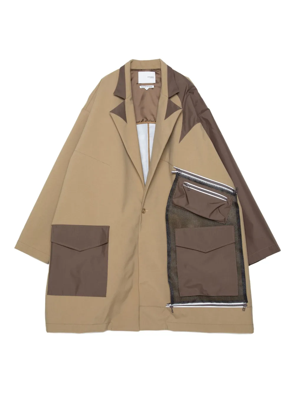 Yoshiokubo Mantel Mit Einsätzen In Brown