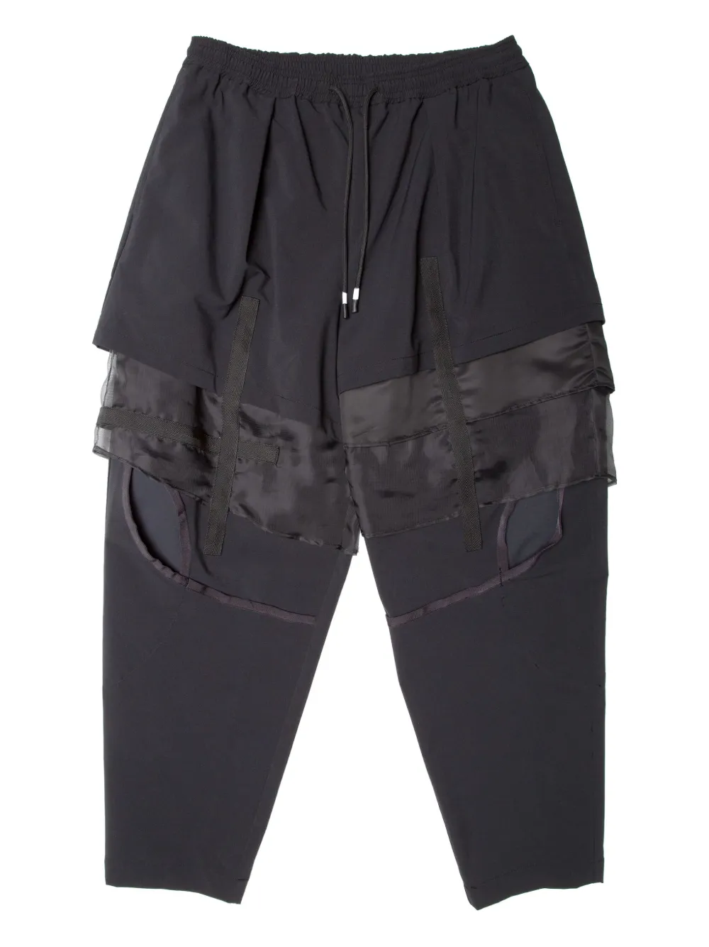 Yoshiokubo layered-panel trousers | Black | Image 1