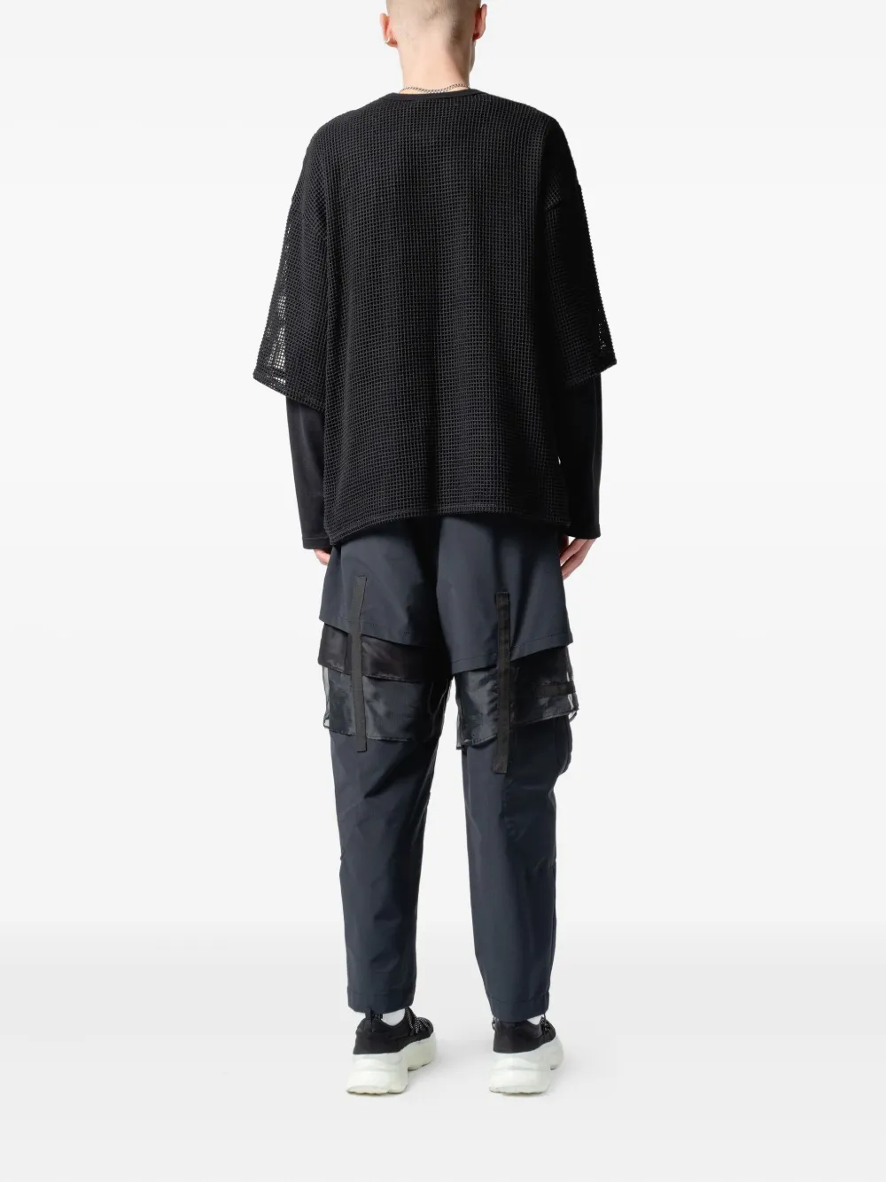 Yoshiokubo Broek met gelaagd vlak Zwart