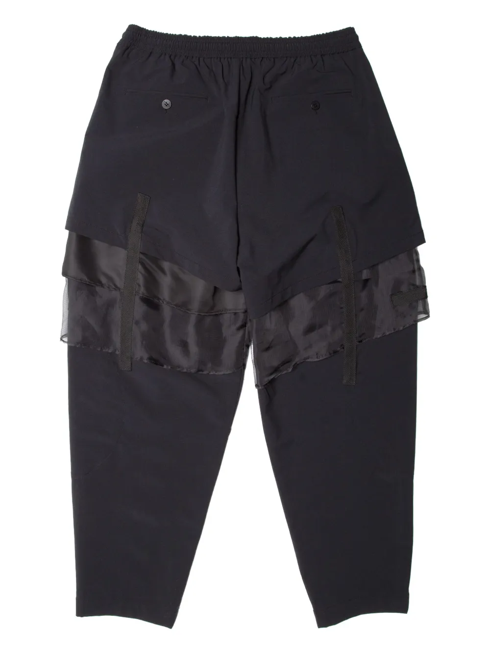 Yoshiokubo Broek met gelaagd vlak Zwart