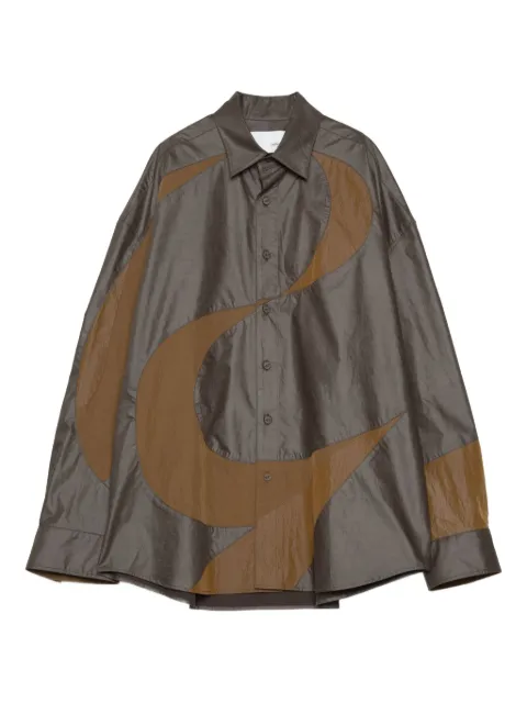 Yoshiokubo Slalom abstract-panel shirt
